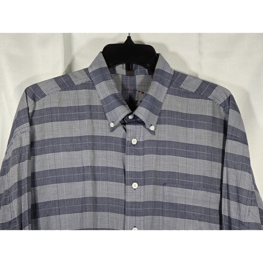 Nordstrom The Natural Style Mens 17 X-Large Long Sleeve Button Up Shirt Plaid